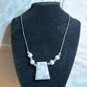 White Howlite pendant